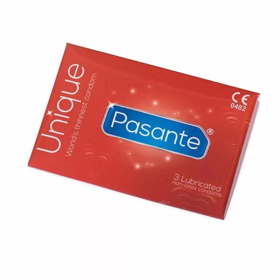 Pasante – Unique latexmentes óvszer (60 mm, 3 db)