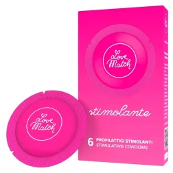 Love Match – Stimolante redőzött óvszer (6 db)