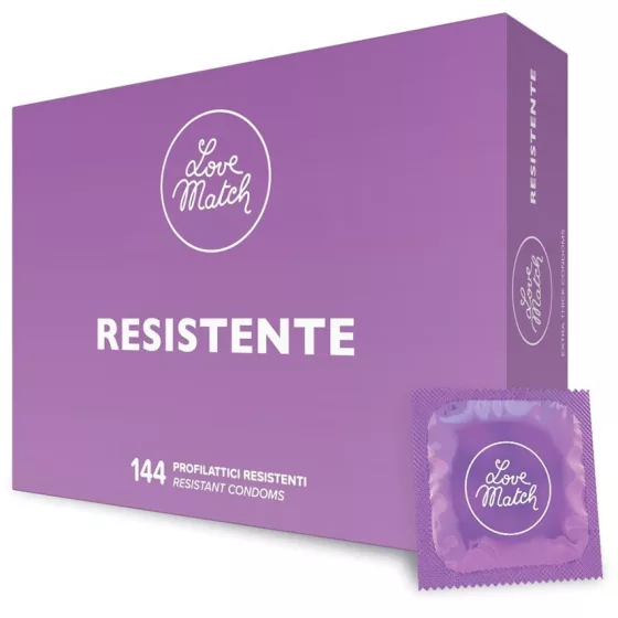 Love Match – Resistente megerősített falvastagságú óvszer (144 db)