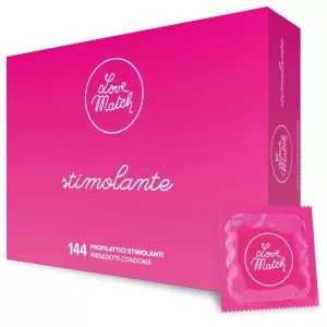 Love Match – Stimolante redőzött óvszer (144 db)