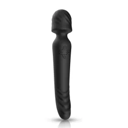   2in1 masszírozógép és vibrátor, melegítő funkcióval (fekete)