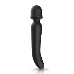  2in1 masszírozógép és vibrátor, melegítő funkcióval (fekete)