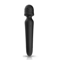   2in1 masszírozógép és vibrátor, melegítő funkcióval (fekete)