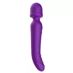   2in1 masszírozógép és vibrátor, melegítő funkcióval (lila)