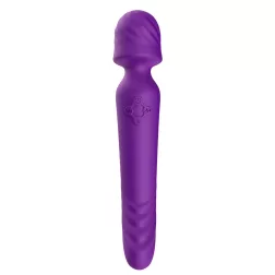   2in1 masszírozógép és vibrátor, melegítő funkcióval (lila)