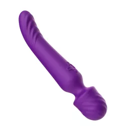  2in1 masszírozógép és vibrátor, melegítő funkcióval (lila)