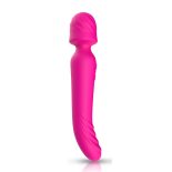   2in1 masszírozógép és vibrátor, melegítő funkcióval (pink)