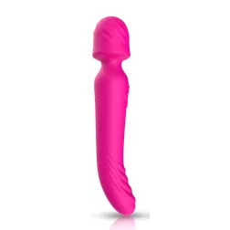   2in1 masszírozógép és vibrátor, melegítő funkcióval (pink)
