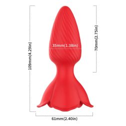   Honey Jelly okos análvibrátor forgó fejrésszel (APP-os) (bordó)