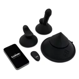   The Cowgirl – Cone okos vibrációs mini szexgép két feltéttel (APP-os)