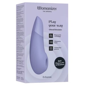 Womanizer Enhance léghullámos csiklóizgató, vibrációval (lila)