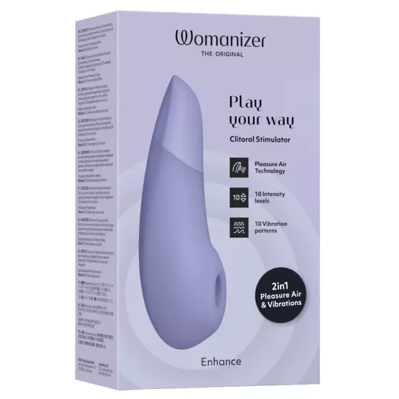 Womanizer Enhance léghullámos csiklóizgató, vibrációval (lila)