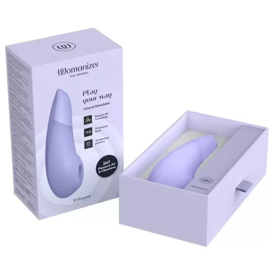 Womanizer Enhance léghullámos csiklóizgató, vibrációval (lila)