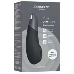 Womanizer Enhance léghullámos csiklóizgató, vibrációval (fekete)