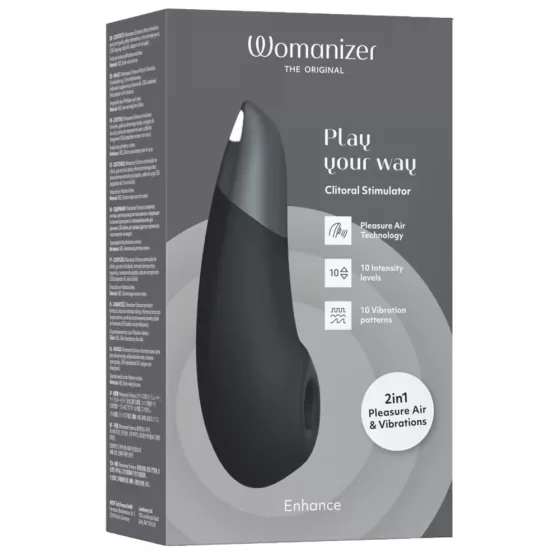 Womanizer – Enhance léghullámos csiklóizgató, vibrációval (fekete)