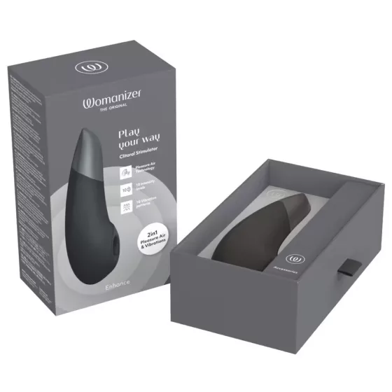 Womanizer – Enhance léghullámos csiklóizgató, vibrációval (fekete)