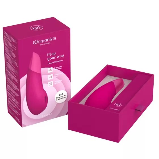 Womanizer – Enhance léghullámos csiklóizgató, vibrációval (rózsaszín)