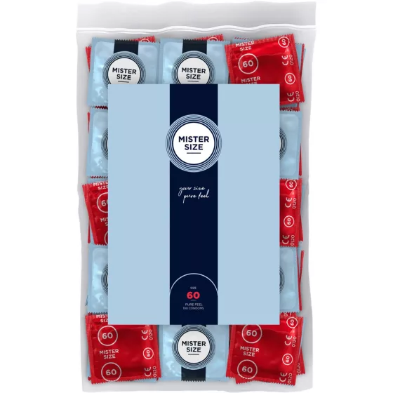 Mister Size – 60 - 100 db egyedi méretű, extra vékony óvszer (60 mm)