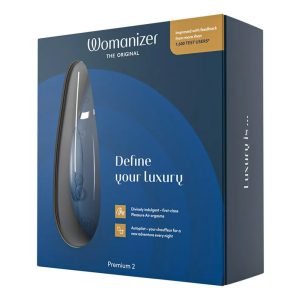 Womanizer Premium 2. léghullámos csiklóizgató (kék)