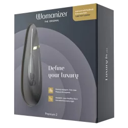   Womanizer – Premium 2. léghullámos csiklóizgató (fekete)