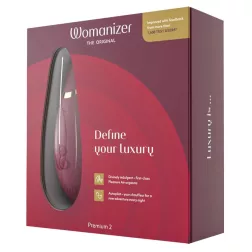   Womanizer – Premium 2. léghullámos csiklóizgató (bordó)