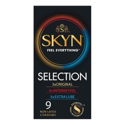 Skyn Intense Feel 10 db latex mentes óvszer, stimuláló felülettel