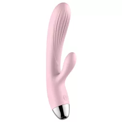   B-Series vibrátor/pulzátor, csiklóizgató ággal, melegítő funkcióval (rózsaszín)