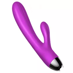   B-Series vibrátor/pulzátor, csiklóizgató ággal, melegítő funkcióval (lila)