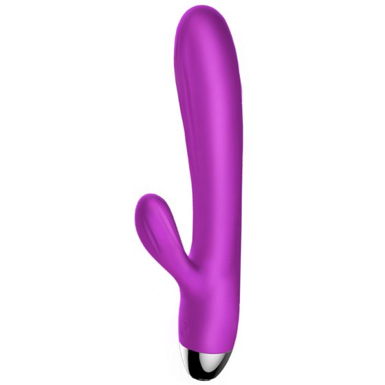 B-Series vibrátor/pulzátor, csiklóizgató ággal, melegítő funkcióval (lila)