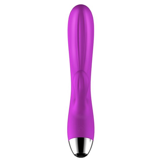 B-Series vibrátor/pulzátor, csiklóizgató ággal, melegítő funkcióval (lila)