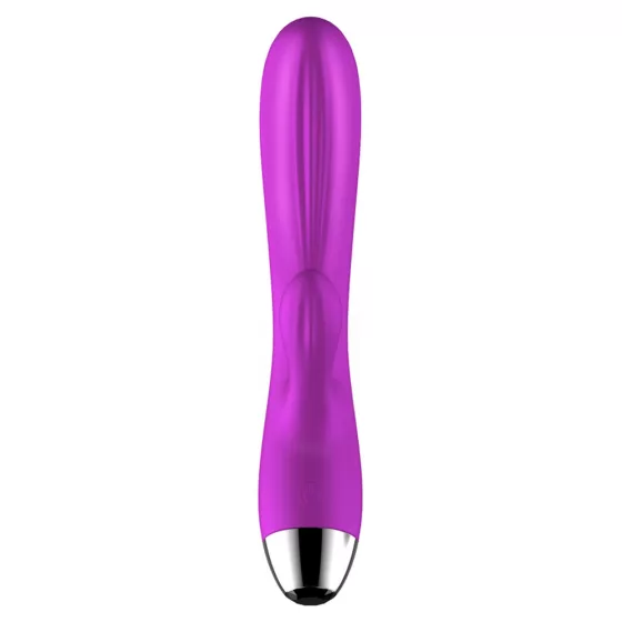 B-Series vibrátor/pulzátor, csiklóizgató ággal, melegítő funkcióval (lila)