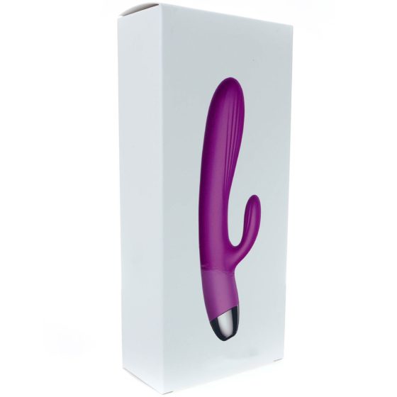 B-Series vibrátor/pulzátor, csiklóizgató ággal, melegítő funkcióval (lila)