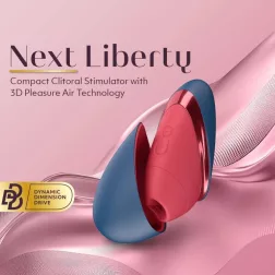   Womanizer – Next Liberty léghullámos csiklóizgató (piros-kék)