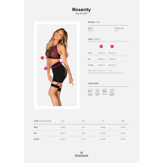Obsessive – Rosenty top és szoknya