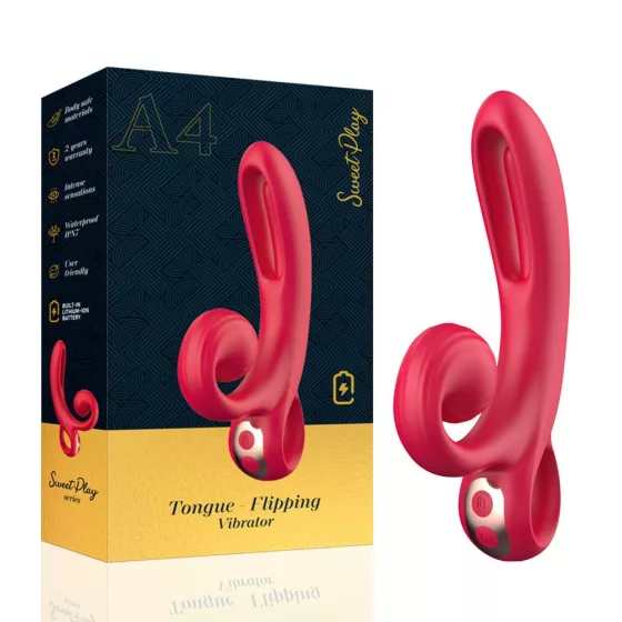 Sweet Play A4 vibrátor, mozgó szárrésszel és csiklóizgatóval