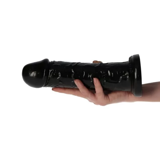 Italian Cock – tapadótalpas dildó (8,5", fekete)