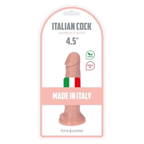 Italian Cock tapadótalpas dildó (4,5" - világos bőrszín)