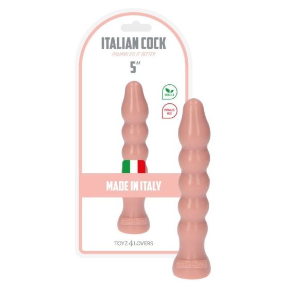 Italian Cock hullámos dildó (5" - világos bőrszín)
