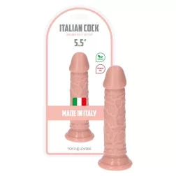   Italian Cock – tapadótalpas dildó (5,5", világos bőrszín)