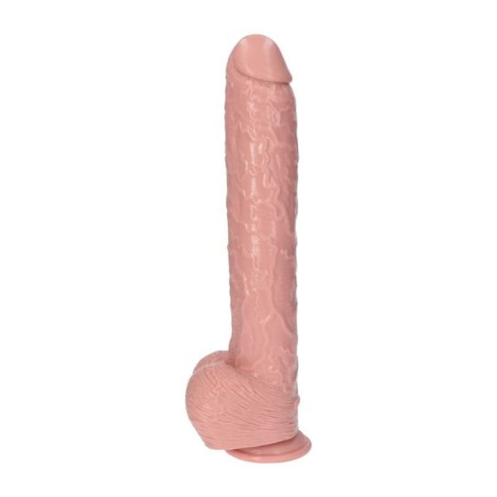 Italian Cock tapadókorongos óriás dildó, herékkel (15,5" - világos bőrszín)