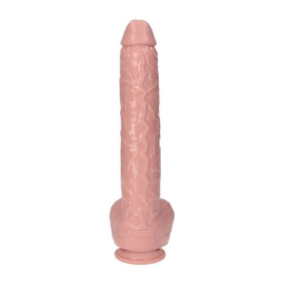 Italian Cock tapadókorongos óriás dildó, herékkel (15,5" - világos bőrszín)