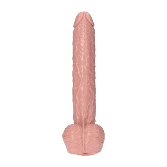 Italian Cock tapadókorongos óriás dildó, herékkel (15,5" - világos bőrszín)