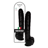   Italian Cock – tapadókorongos óriás dildó herékkel (15,5", fekete bőrszín)
