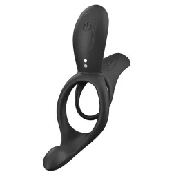   Erospace – Mens Play B11 párvibrátor pénisz és heregyűrűvel, gátstimulációval