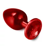 Toyz4Lovers – Fém anál dildó piros kristállyal (piros)