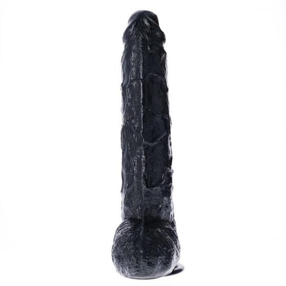Toyz 4 Lovers Augustus tapadókorongos óriás dildó, herékkel (44 cm - fekete)