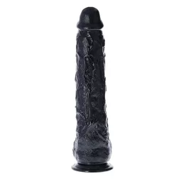   Toyz 4 Lovers Augustus tapadókorongos óriás dildó, herékkel (44 cm - fekete)