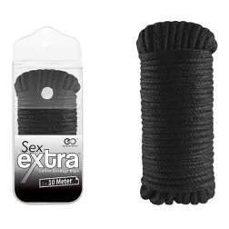Sex Extra – bondage kötél (fekete, 10 méter)