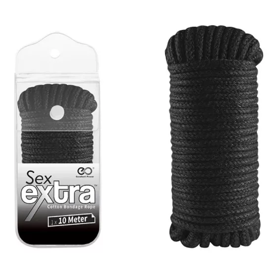 Sex Extra – bondage kötél (fekete, 10 méter)