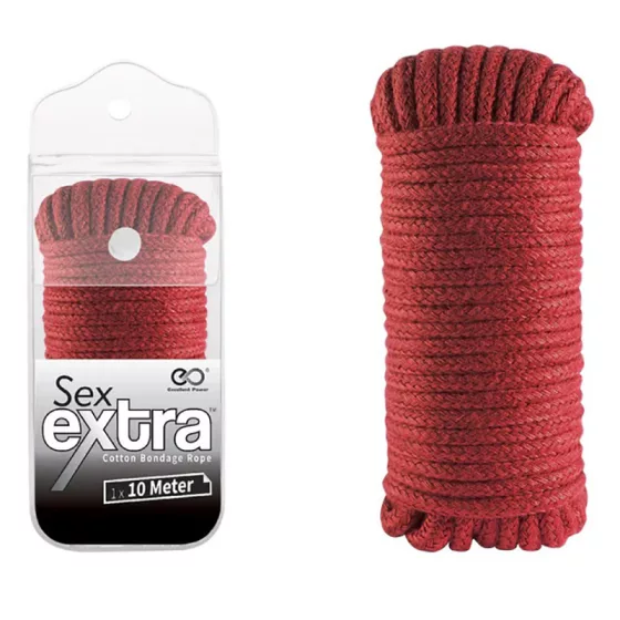 Sex Extra – bondage kötél (piros, 10 méter)